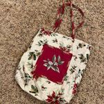 Longaberger  Christmas poinsettia &Holly print bag Photo 0