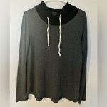 Staccato Striped Hoodie Top Elbow Patch Long Sleeve Pullover Women’s Size Medium Photo 4