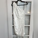 Sam Edelman White One-Shoulder Lace Mini Dress Size 6 Small S NWT Photo 3