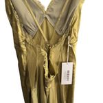 Reformation Maysen Silk Formal Maxi Dress Olive Oil Green NWT Photo 6