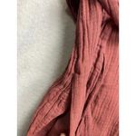 Gap  Maternity Gauze Jumpsuit Rust Red Button Front Tie Waist Cropped Leg Size S Photo 5