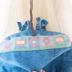 Arizona Jeans VTG Arizona Denim Backpack Southwestern Tribal Print Flap Top Casual Americana Photo 5