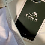 E.Menie White ruched spaghetti strap one piece build in bra swimsuit medium Photo 4