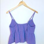 Romwe Purple Tie-Front Peplum Cami Crop Top size Medium Photo 2