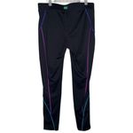 FILA Sport Black Athletic Running Leggings with Neon Stitching Photo 3