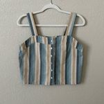 Anthropologie Knot Sisters Revolve Striped Linen Cotton Tank Top Photo 0