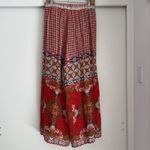 Johnny Was  Tura Wrapped Pant Red Printed Size Medium Photo 4
