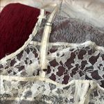 Anthropologie Cream Lace Chemise with Floral Design Size XL Photo 4