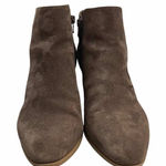 ALFANI Adison Women’s Suede Leather Brown Booties Size 9.5 M 2” heel Photo 0