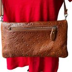 Borse In Pelle Genuine Leather Artisan Stamped Leather Crossbody Bag Photo 2