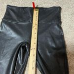 Spanx  Faux Leather Leggings High Waist Shiny Black Activewear Pants S P Photo 3