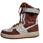 Nike Women’s Air Force 1 High 6” Wedge Sneakers Orange Zebra Print Size 9.5 Rare Photo 7