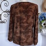 Rafaella Earth Tones Black & Brown Design Blouse Photo 2