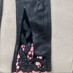 🆕 Genuine Leather Gloves w/Crochet Insert 💥 Black Photo 3