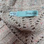 Maurice's Short Sleeve Sweater Dress Tan With Speckles of Pink, Teal & Gold Photo 5