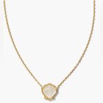 Kendra Scott Brynne Shell Gold Short Pendant Necklace Photo 4