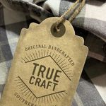 True Craft  women's size large long sleeve button up plaid flannel pink grey NWT Photo 7