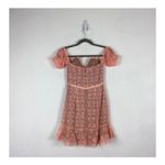 For Love & Lemons  Peach Dakota Lace Off Shoulder Bustier Corset Dress Medium Photo 14