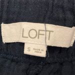 Loft Women's Blue Straight Wide Leg High Waist Elastic Waist Trousers Pants S Photo 3