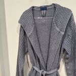 Huckberry Onsen Waffle Knit 100% Supima Cotton Hooded Robe Large Blue Photo 2