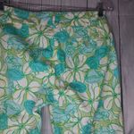 Lilly Pulitzer Lilly Pultizer Guava Green Floral And Crab Print Women's Capri's Size 4 Vintage Photo 9