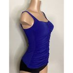 Gottex New. blue ruched tankini top. Size 8. Retails $95 Photo 5