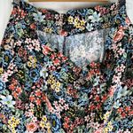 Loft  Ann Taylor Elastic Paper Bag Waist Floral Patterned Pants Women’s Large Photo 3