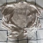 SheIn Tie Flower Shimmery Top Photo 3