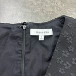 Moodie Collared Dress Black Textured Mini Long Sleeved Mallgoth Edgy Women Small Photo 1