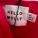 Hello Molly fuchsia pink Brunch Loving Puff sleeve one shoulder mini dress XS Photo 4