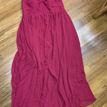 Azazie  Burgundy Maxi Dress Womens Size A20 Criss Cross‎ Formal Gown Bridesmaid Photo 0