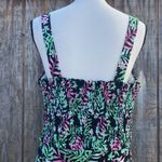 No Boundaries EUC  Juniors' Princess Seam Tank Top and Shorts, Smocking Tropical Photo 4