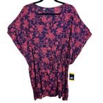 Lands' End NWT Floral Dolman Sleeve Lightweight Short Cover Up Dress Sz M 1 Photo 1