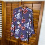 Andrée Andree Purple Blossom Floral Blouse Photo 5