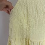 Abercrombie & Fitch  Seersucker Trapeze Tiered Mini Dress in Light Yellow Size‎ S Photo 7