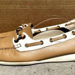 Stuart Weitzman Catamaran Boat Shoes Loafer Square Toe Lace Up Light Brown 7 Photo 3