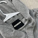 Monrow Supersoft Jumpsuit hoody zip womens Gray (medium) loungewear comfy Photo 2