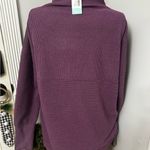 TRIBAL JEANS Brand Petite Small Tunic Ribbed Funnel Mock Neck Pullover Top NWT Purple Photo 1