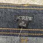 J.Crew Women's Denim Jean Skirt Size 24 Dark Wash Gold Button Pockets Midi NWT Photo 5