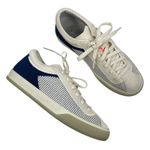 Rothy's  The Lace Up Sneaker Knit Fabric Navy Orange Size 7 Limited Edition Photo 0