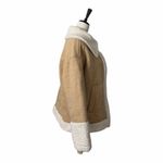 CAbi McQueen Jacket Faux Shearling Trim Soft Knit 3908 Tan Women’s Size Medium Photo 2