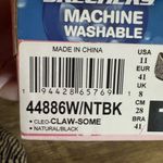 Skechers Cleo Stretch Fit Flats Shoes Wide Fit 11 Natural/Black Stripe Memory Photo 2