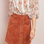 Anthropologie  Brown Suede Skirt Photo 0