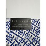 The Limited NWT  Tailored Chino Short Royal Tiles Print Blue & White Size 14 Photo 2