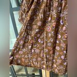 Gap New  block print blouse ruffle off shoulder scoop neck top short puff sleeve Photo 6