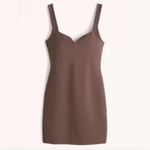 Abercrombie & Fitch Ponte Knit Mini Dress Sweetheart Neckline Tank Brown Sz XS Photo 7