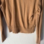 Anna Dani Womens Tan Ribbed Crew Neck Long Sleeve Cropped Sweater M Preppy Brown Size M Photo 2