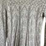 Style & Co‎ Women Cardigan Sweater SP Beige Button Front Crochet Boho Cottage Photo 6