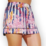 Victoria's Secret Victoria’s Secret Floral Striped Satin Sleep Pajama Shorts Photo 0