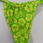 Kulani Kinis NWOT  Aloha Lime Ruched Thong Bikini Bottom Photo 6